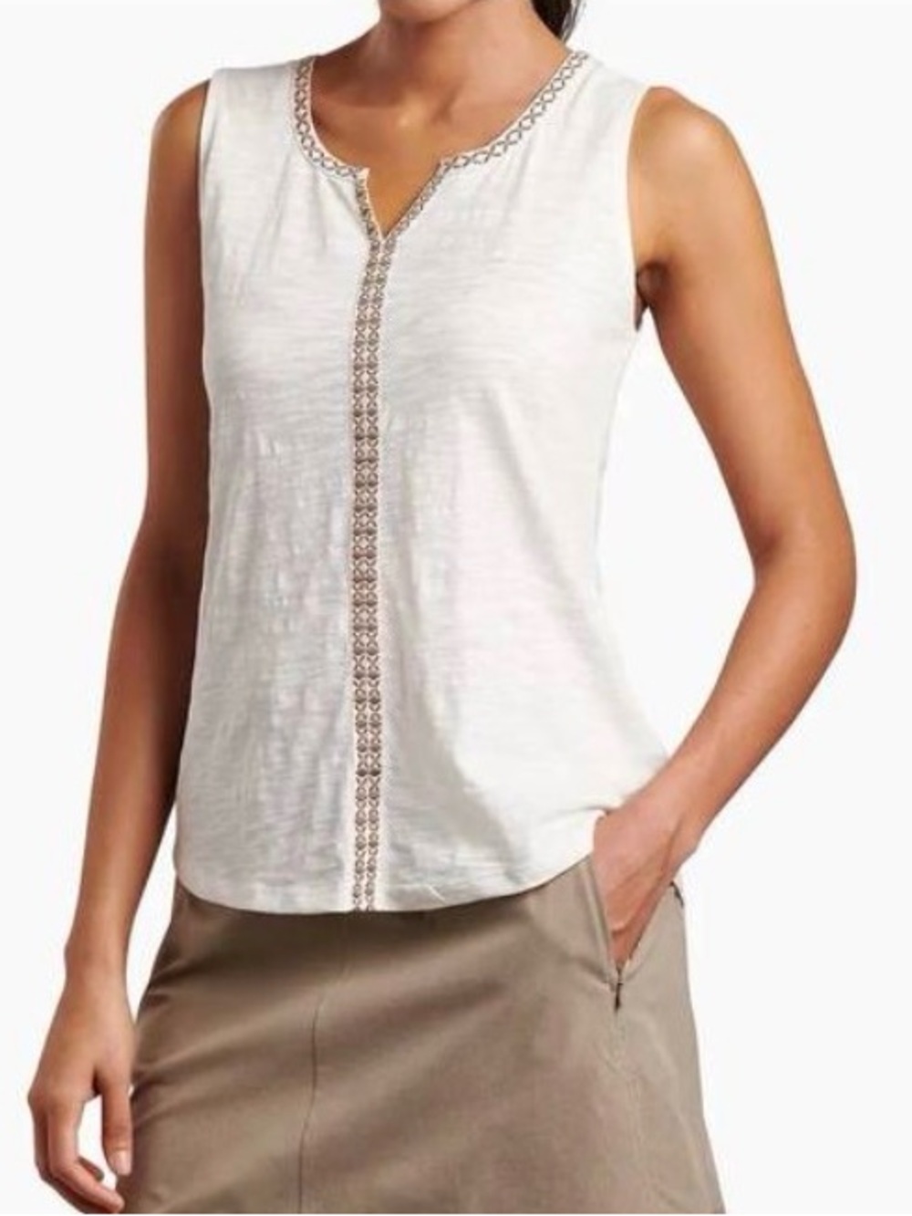KULH Shay Tank Top in White Size XL
